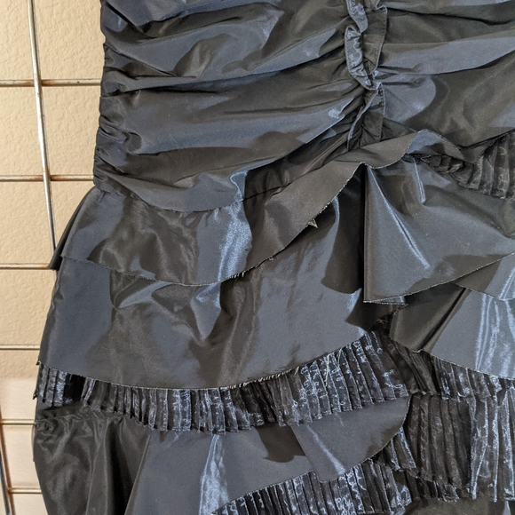 XXI Formal (Forever 21) mini dress w/ spag straps. Size: 8. Goth/Punk/Black - Picture 7 of 16